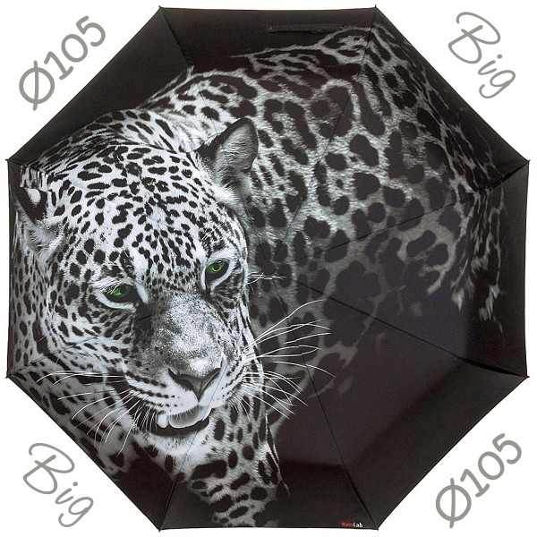 Зонтик увеличенным куполом с принтом леопарда RainLab Cat-025 Big
